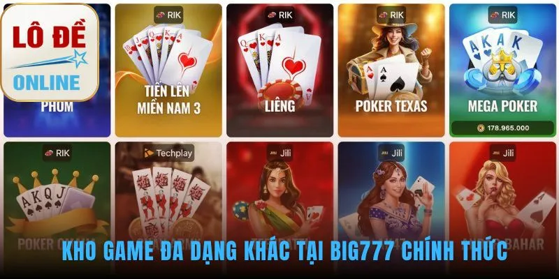 Kho game chơi đa dạng đáp ứng mọi sở thích của người chơi